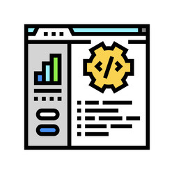 Code optimization analyst color icon vector