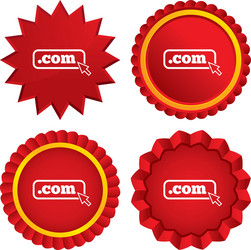 Domain com sign icon top-level internet vector