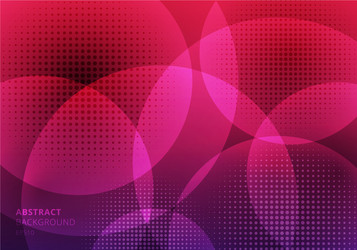 abstract circles overlapping with halftone vector image