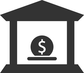 bank deposit icon vector