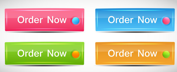 shiny rectangle menu buttons vector image