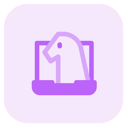 trojan a malicious software for hacking computer vector image