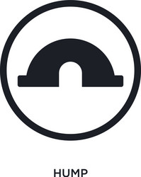 black hump isolated icon simple element from vector image