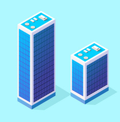 isometric 3d module block district part vector