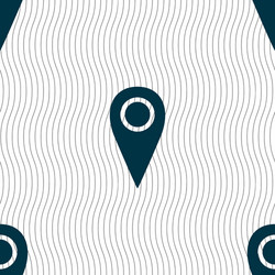 map pointer icon sign seamless pattern vector image