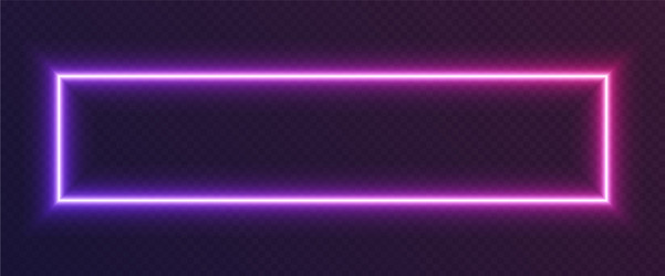 Red neon frame lighting banner on transparent Vector Image