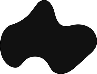 smooth curved and irregular black blob shape vector image