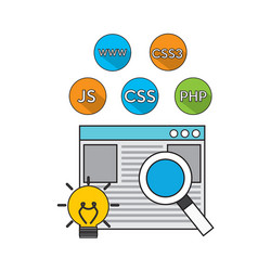 software programming language icons vector image