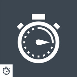 Stopwatch glyph icon vector