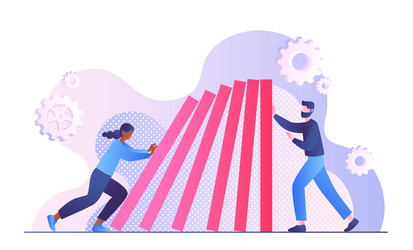 domino effect concept vector image