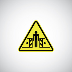 entrapment risk sign vector