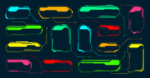 futuristic hud or ui elements sci-fi user vector image