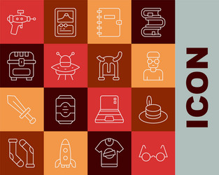 set line eyeglasses man hat nerd geek spiral vector image