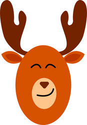 emoji a moosecartoon deer or color vector