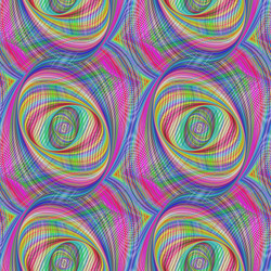 repeating colorful ellipse fractal pattern design vector image