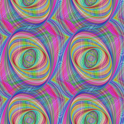 repeating colorful ellipse fractal pattern design vector