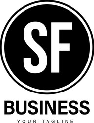 sf initial a logo design with abstract style vector image