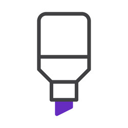 simple line drawing a highlight marker for text vector image
