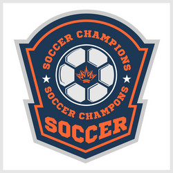 Soccer Badge Emblem - Football Patch Vector Image