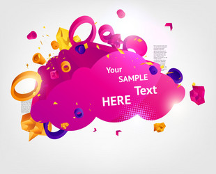 abstract template with text space vector image