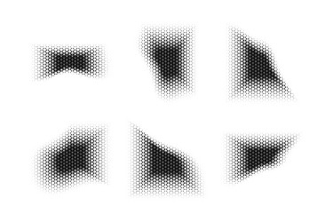 halftone triangle pattern reprographic technique vector image