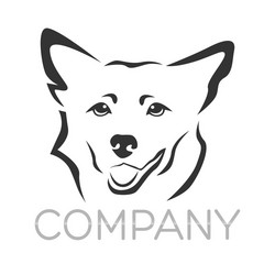 Modern Pet Dog Logo Vector Image