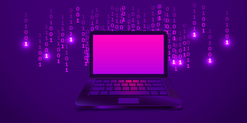 creative abstract binary code sketch on modern vector image