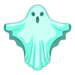 ghost icon cartoon style vector