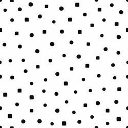 seamless pattern with circles and squares drawn vector image