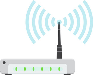 wireless ethernet modem router sign isolated vector