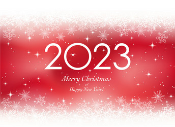 2023 christmas and new years greeting card vector