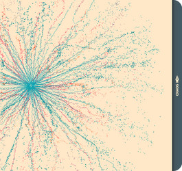 array with dynamic particles 3d vector image