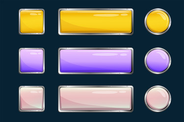 game button set ui web icon for app isolated vector image