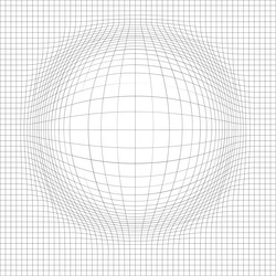 abstract 3d wireframe circle wave on grid vector image