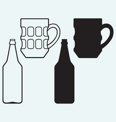 Bottles of beer vector