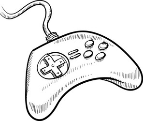 Doodle game controller vector