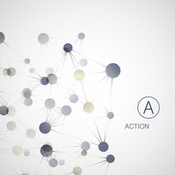 dynamic molecule structure science and connection vector image