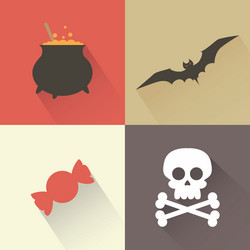 Abstract halloween objects on a special background vector