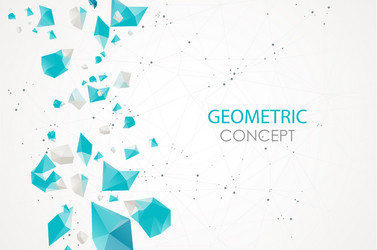 abstract polygonal background with connecting vector image