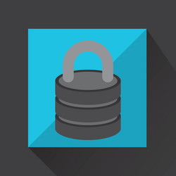 data base security system technology vector image