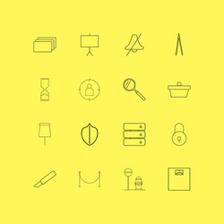 essential linear icon set simple outline icons vector image