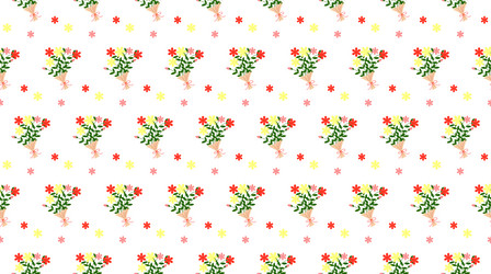 seamless floral pattern with bouquets and spring f vector image