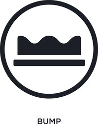 black bump isolated icon simple element from vector image