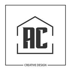 Initial letter ac logo template design Royalty Free Vector