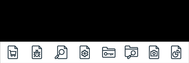 document and files line icons linear set quality vector image