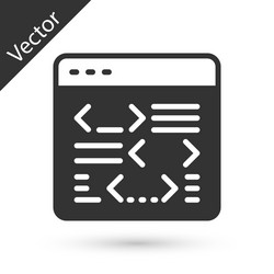 grey software web developer programming code icon vector image