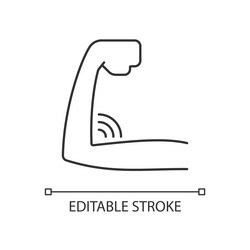 lack of muscular strength linear icon vector