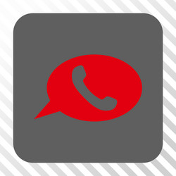 phone message rounded square button vector image