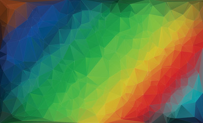 polygonal rainbow background vector