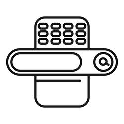 smartphone showing search bar for user interface vector image
